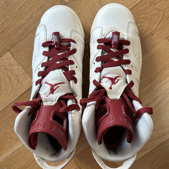 Jordan 6 retro white maroon size 5Y/W6.5 - Picture 5 of 7